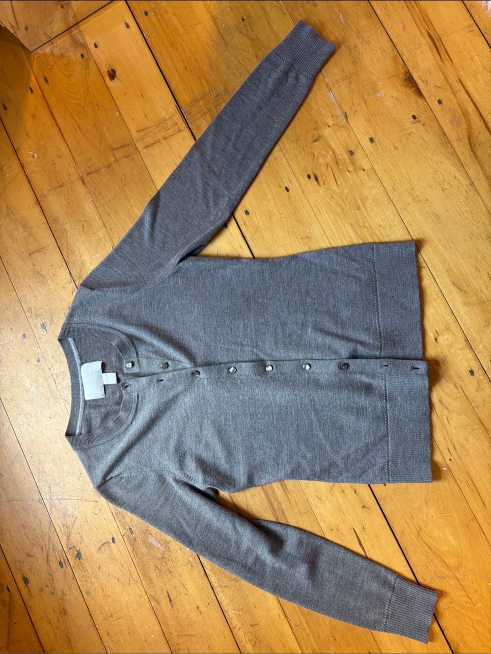 Banana Republic Button-Up Lightweight Wool Cardigan